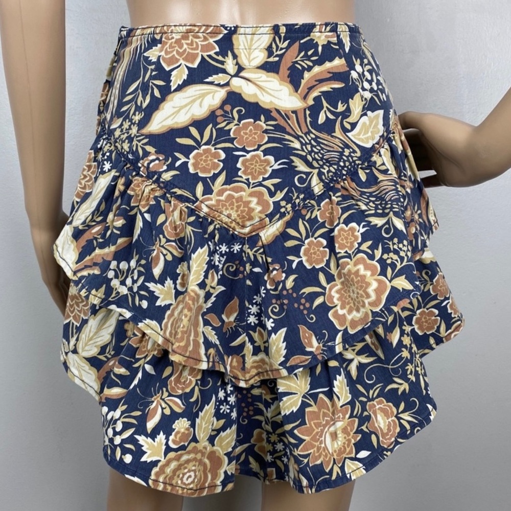 NEW MOTHER FLORAL PRINT RUFFLE MINI SKIRT - Picture 7 of 10